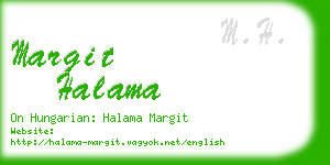 margit halama business card